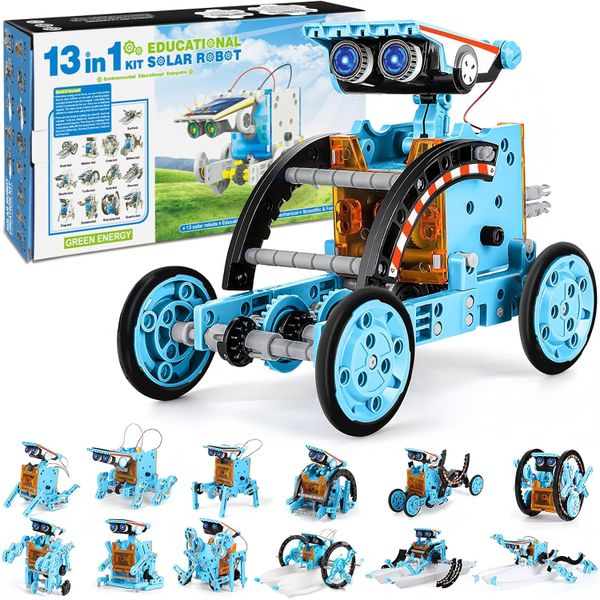 13-in-1 Solar Robot STEM Toy Building Kit for Kids 8+, Educational