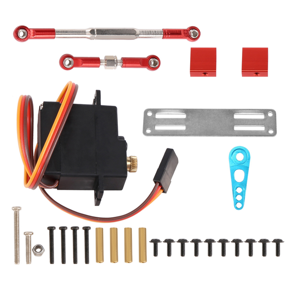 17G Metal Steering Link Rod Servo Mount Set for Wpl C14 1/16 Rc Car