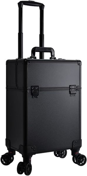 Multi-functional Cosmetic Train Case Large Trolley Storage Case With Wheels