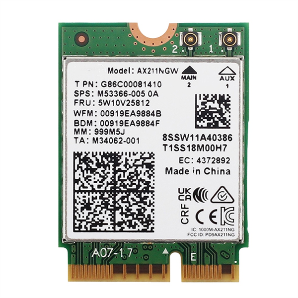 Ax211Ngw Wifi 6E M 2 Key E Cnvio2 Dual Band Wireless Network Card