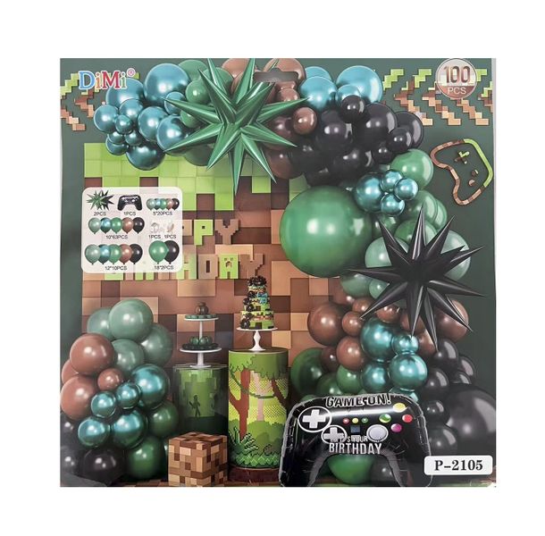 100 Pieces Game Themed Party Balloon Set