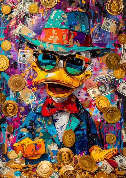 Wall Art Canvas - Duck Money