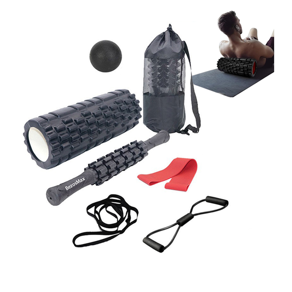 BezosMax 7 in1 Foam Roller Set for Deep Tissue Muscle Massage Fitness