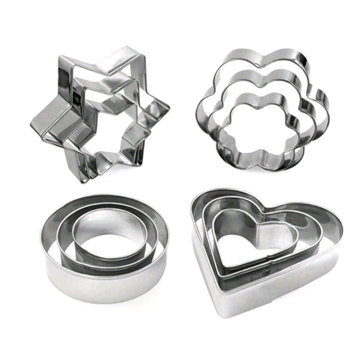 Stainless Steel Cookie Cutter Set 12piece Shop Today. Get it
