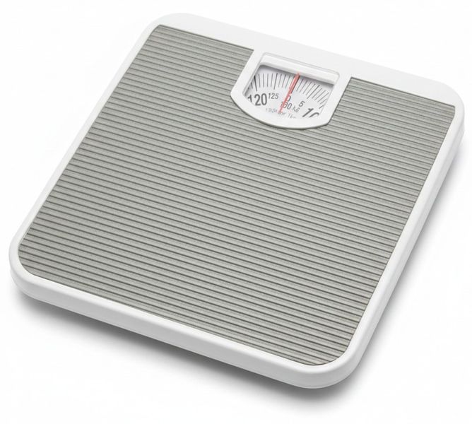 Personal Mechanical Bathroom Scale Grey &amp; White - 120kg Capacity