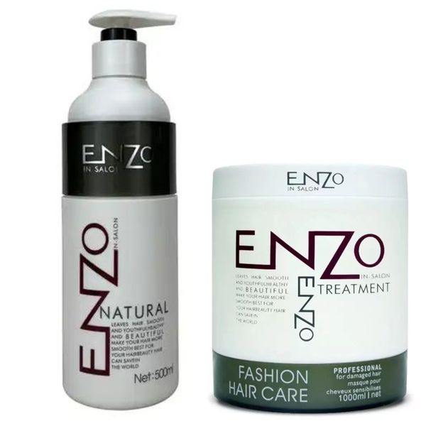 Enzo - Natural Smooth Shampoo 500ml &amp; Damaged Hair Treatment