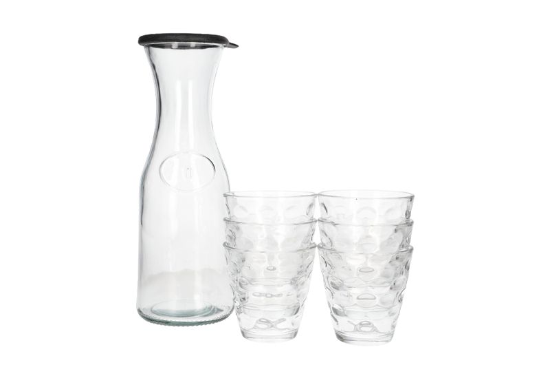 Danny home Glass Juice Jar Set - 7 Piece