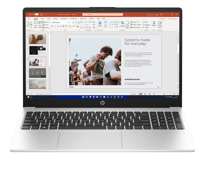 HP 255 G10 Ryzen 5 7530U 16GB 512GB SSD 15.6" LED Notebook Turbo Silver