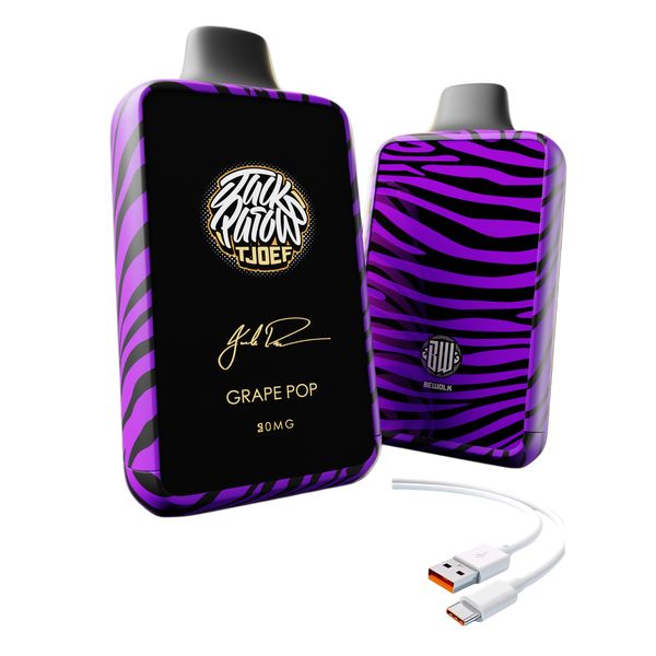 Jack Parow Tjoef 10000 Puffs 20mg Grape Pop + DiscoVape Charging Cable
