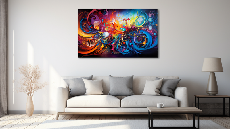 Canvas Wall Art - Technicolor Dream Abstract - HD0434