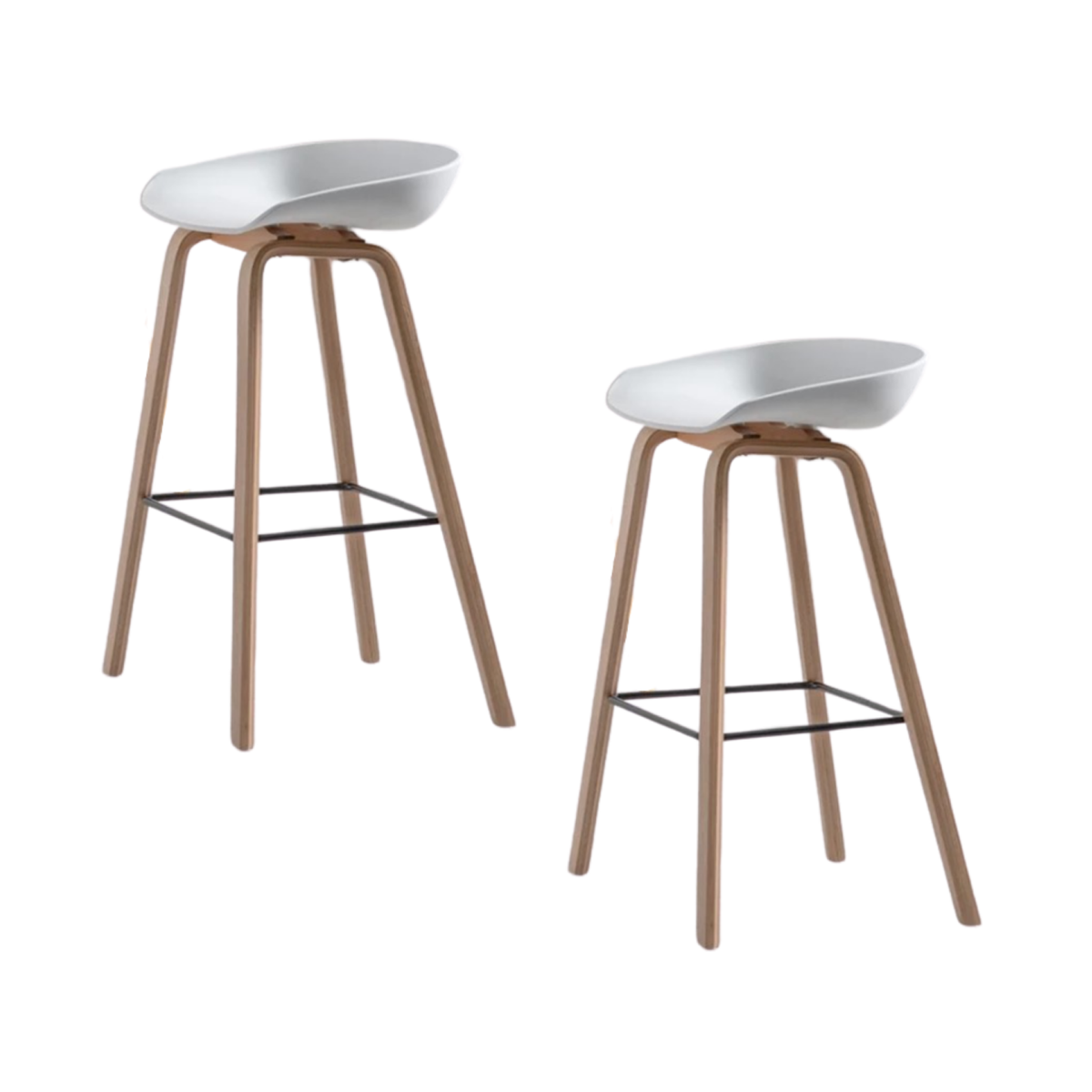 Infinity Homeware Toledo Bar Stool White Set of 2 Chairs