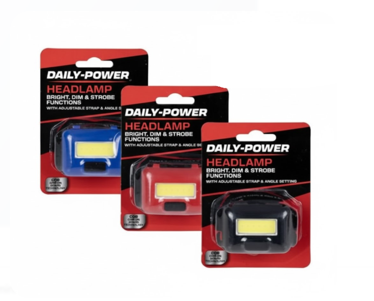 Torch Headlamp Cob 3 Function x 3