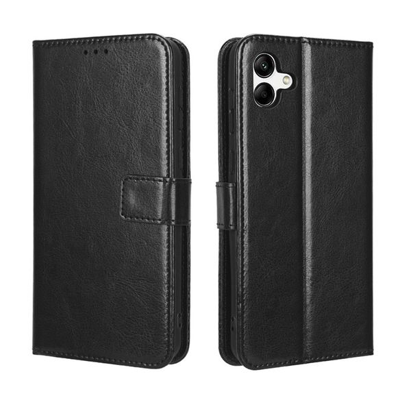 Crazy Horse Pattern Leather Case Compatible With Samsung Galaxy A07