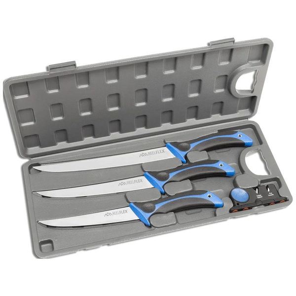 Outdoor Edge ReelFlex Pak Fillet Knife Set, 3 Blades with Hard Case