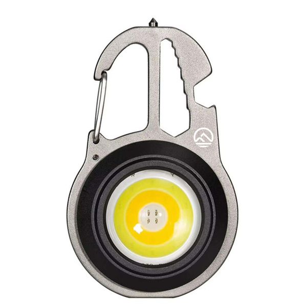 FocusOutdoor 500LM Mini Keychain Flashlight with Clip &amp; Bottle Opener