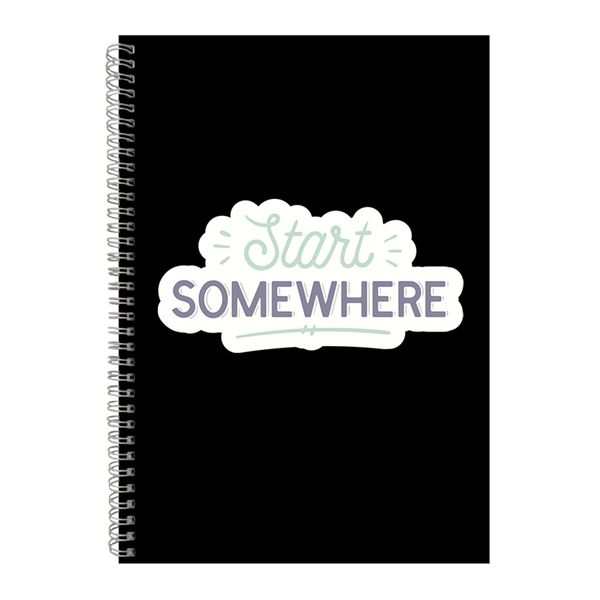 Start A4 Notebook Spiral Lined Motivational Saying Graphic Notepad Gift 185