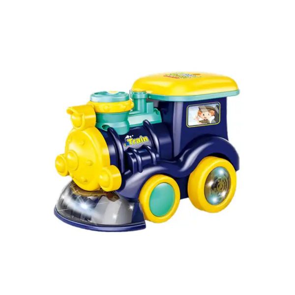 Bubble Kid Playing Train