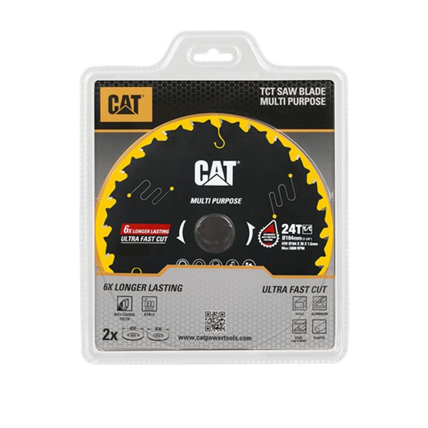 CAT Multipurpose TCT Blade 184mm x 1.5mm x 3x T24 (16/20mm Reduction Ring)