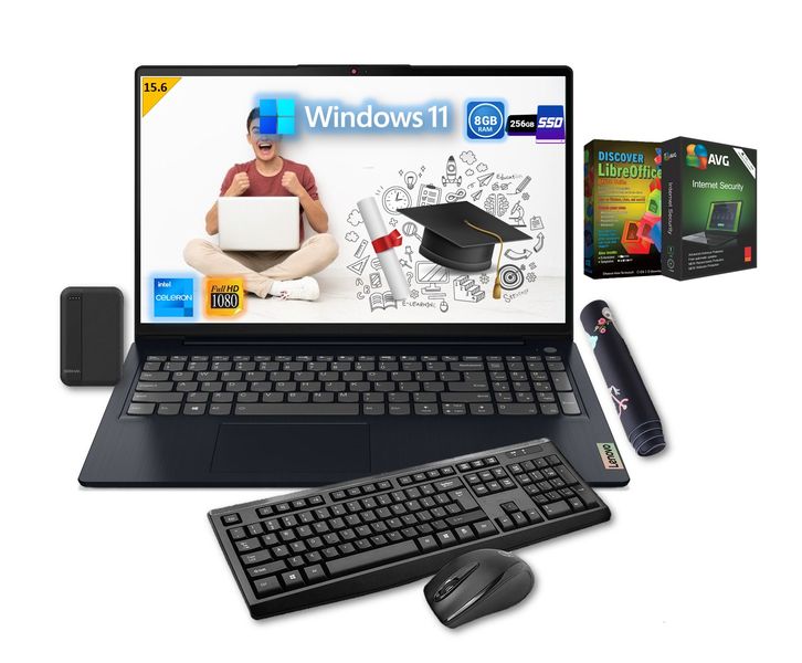 Lenovo IdeaPad 3 Celeron 8GB-256GB SSD Laptop Back to school-Notebook