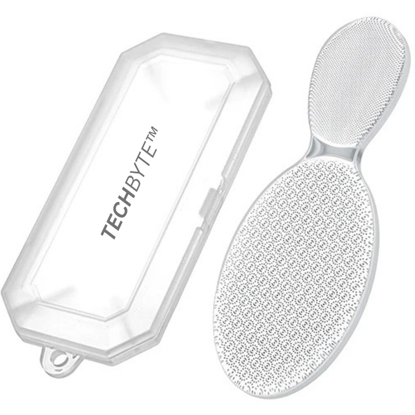 TechByte Nano Glass Foot File -Callus/Dead Skin Remover- Pedicure Essential