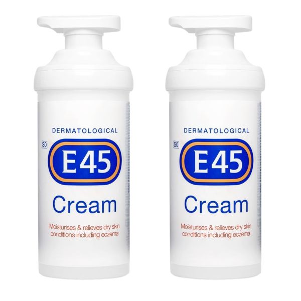E45 Dermatological Moisturising Cream 500g x 2
