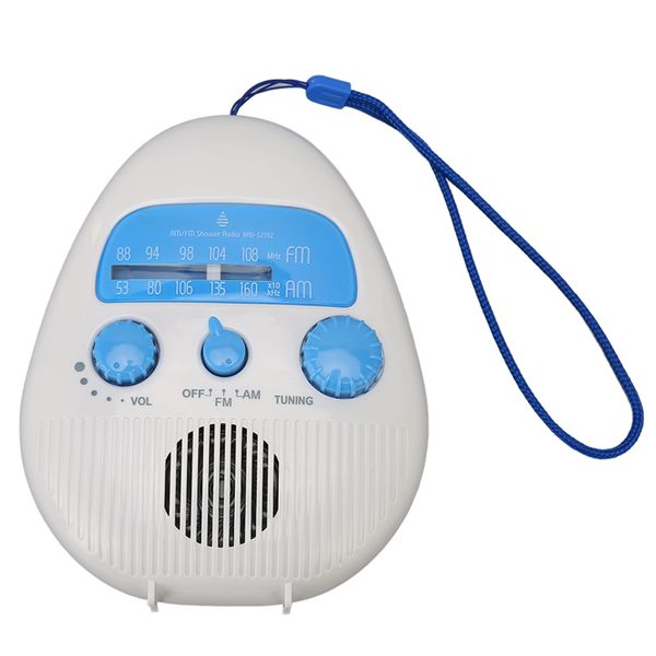 Portable ABS Bathroom Radio Built In Speaker Battery Operated Shower Radio