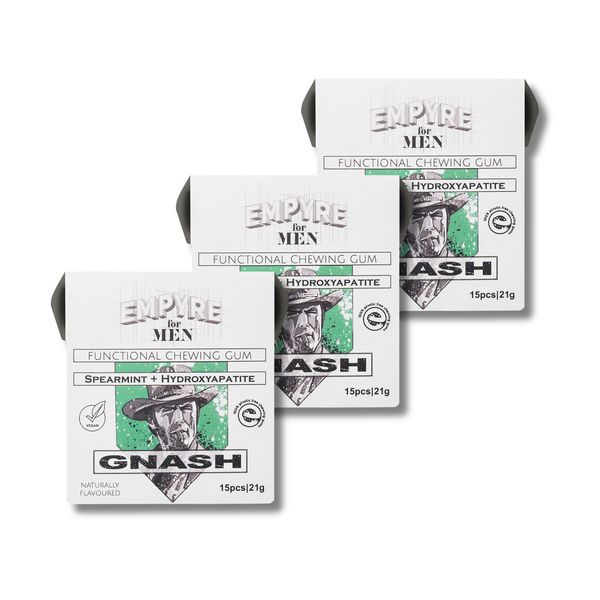 Empyre For Men GNASH Hydroxyapatite Functional Chewing Gum - Triple Pack