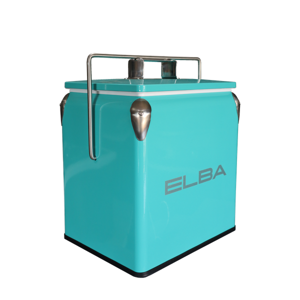 Elba Metal Cool Box - Turquoise