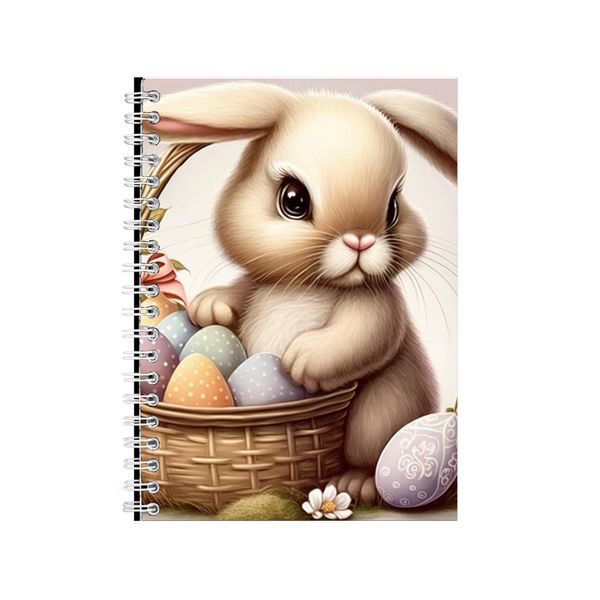 Cartoon Bunny Holding Easter Eggs Notebook Gift Idea A4 Notepad Pad 78