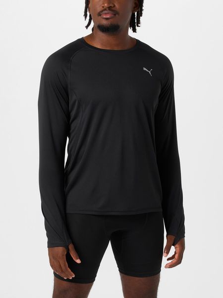 Puma Men's Run Velocity Tech Poly Running Long Sleeve T-Shirt - Black