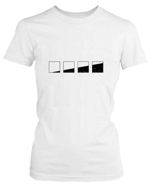 PepperSt Ladies White T-Shirt - Chain Cubes