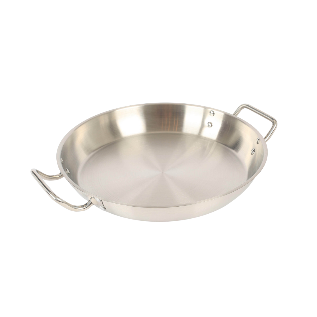 Catercare Paella Frying Pan With Double Handle Stainless Steel 360 x
