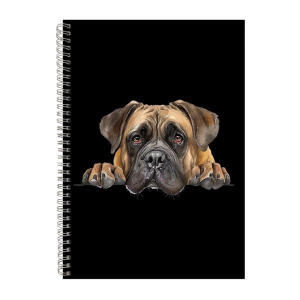 English Mastiff A4 Notebook Spiral Lined Notepad Dog Idea 348