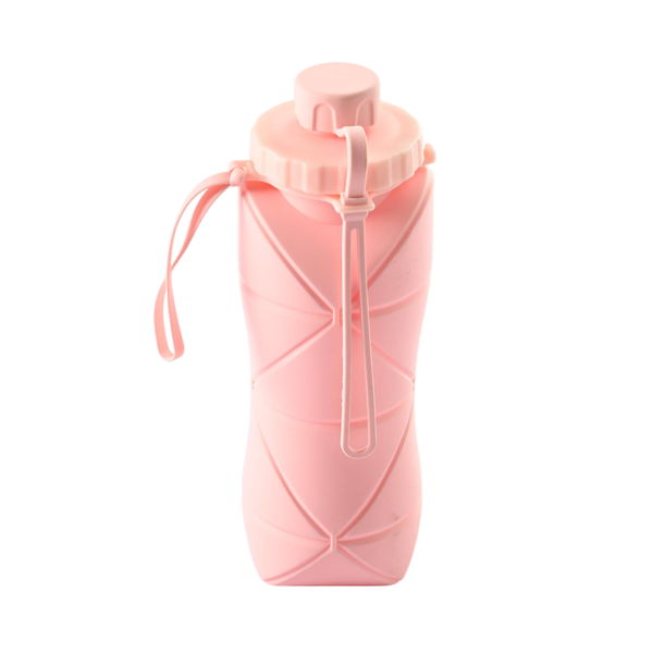 Outdoor sports multifunctional silicone folding water cup retractable 600ML