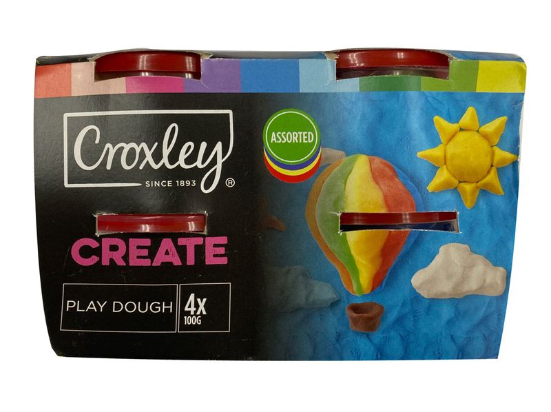 CROXLEY Play Dough Standard Colours 4x100g