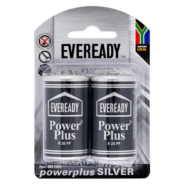 Eveready Power Plus D Batteries (Pack of 2)
