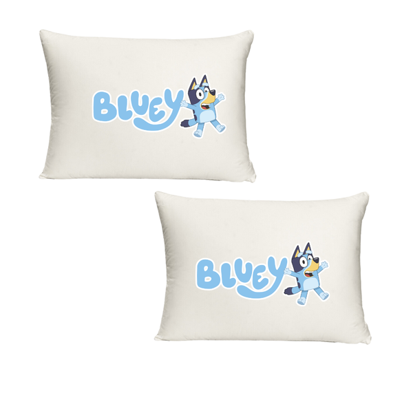 Katz Designs - Twin Pillow Cases - Polyester - Bluey