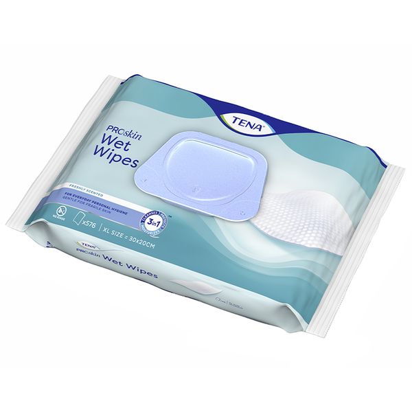 TENA ProSkin 3-in-1 Incontinence Wet Wipes. 576 Wet Wipes Per Pack.