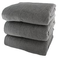 ClearloveWL Bath towel, 3Pieces Set Grey Cotton Towel Set For Men