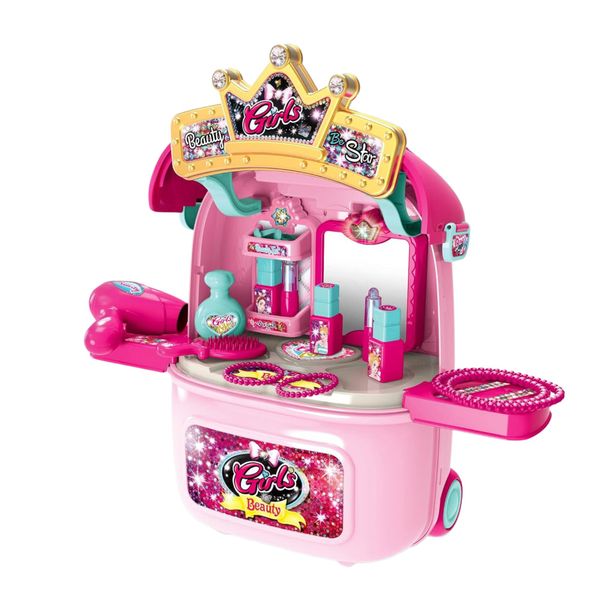 Portable Beauty Play Set and Suitcase Toy - Toys for Girls