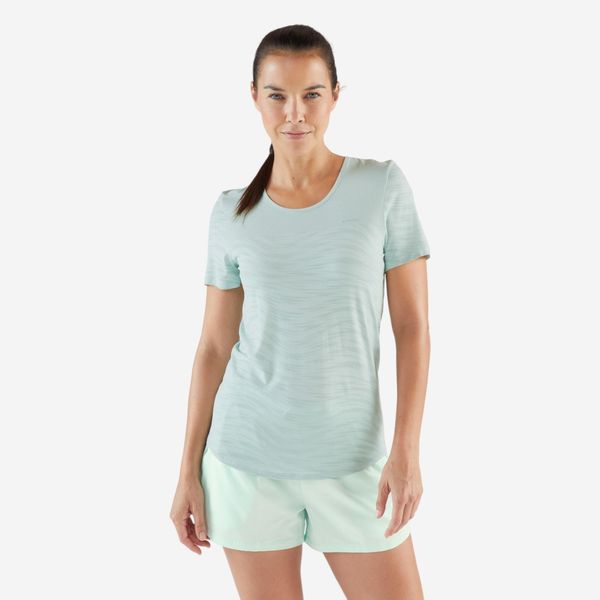 Kiprun Women's Seamless Running &amp; Trail Running T-Shirt Run 500 Comfort - Green