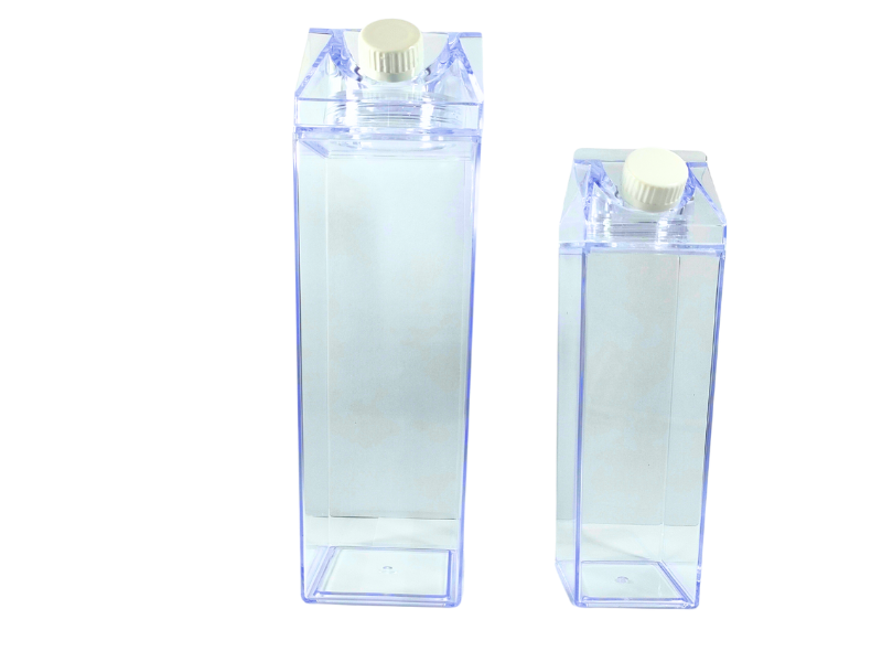 Milk Water Carton Transparent Plastic Bottle 1000ml and 500ml
