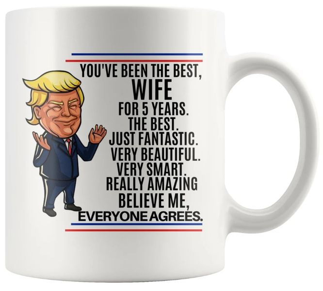 5th Anniversary You've Been The Best Wife For 5 Years Gift Coffee Mug