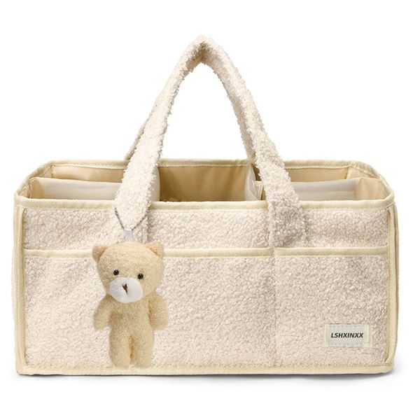 Baby Diaper Caddy Organizer with Handle, Boy &amp; Girl Shower Gift Basket