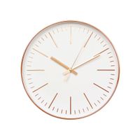 Modern Design Minimalist Silent Wall Clock with Glass Top - 30cm