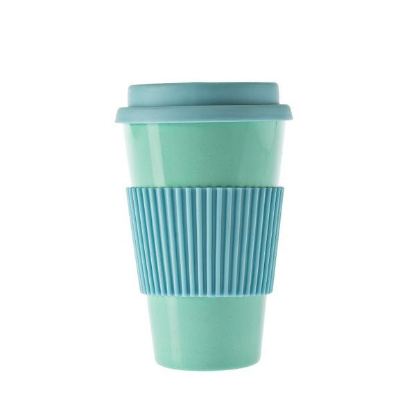 George &amp; Mason - Quinn Bamboo Fibre Travel Mug Teal