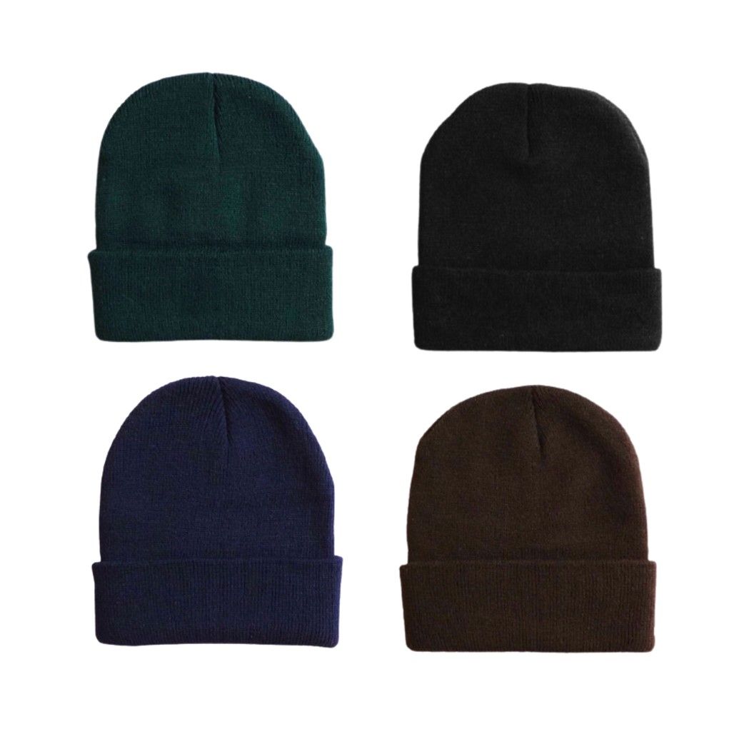 4-Pack - Dark Knitted Beanies | Shop Today. Get it Tomorrow! | takealot.com