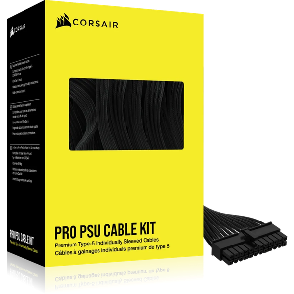Corsair Premium Individually Sleeved Type-5 PSU Cable Kit - Black 19-Piece