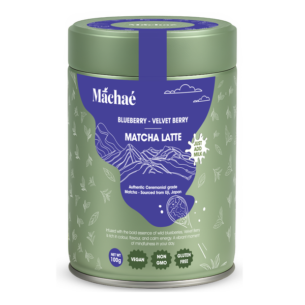 Machae - 8A grade Blueberry Matcha Latte - velvet berry -100g