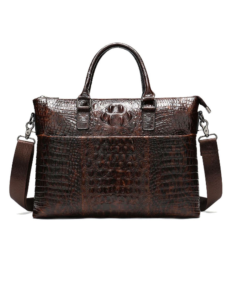 Men's Genuine Leather Crocodile Design Laptop Bag Buy Online in South Africa